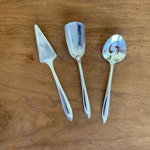 Vintage Meriden Silverplate 3 Pc. Condiment Set